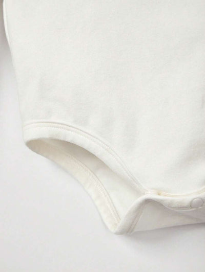 Kit com 2 Bodies de Manga Longa para Bebê · Rosa e branco 