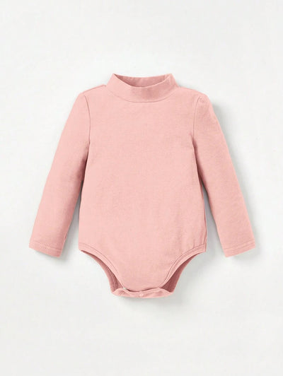 Kit com 2 Bodies de Manga Longa para Bebê · Rosa e branco 
