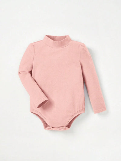 Kit com 2 Bodies de Manga Longa para Bebê · Rosa e branco 