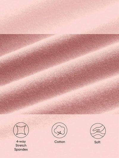 Kit com 2 Bodies de Manga Longa para Bebê · Rosa e branco 