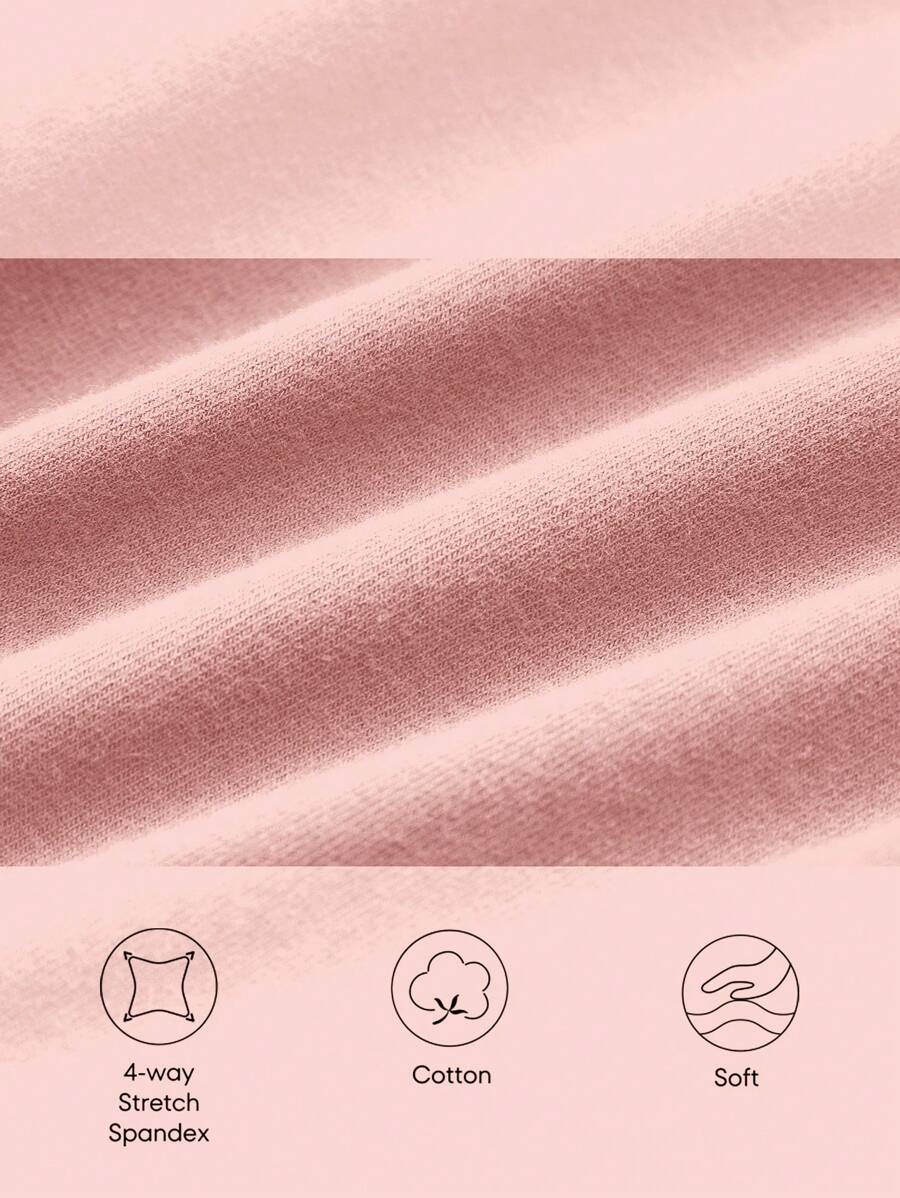 Kit com 2 Bodies de Manga Longa para Bebê · Rosa e branco 