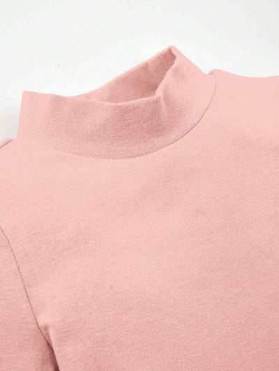 Kit com 2 Bodies de Manga Longa para Bebê · Rosa e branco 
