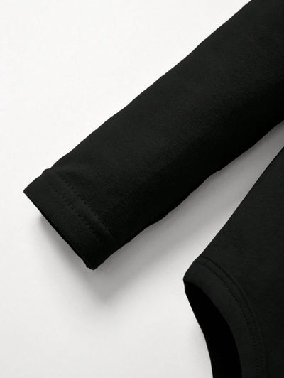 Kit com 2 Bodies de Manga Longa para Bebê · Preto e branco 