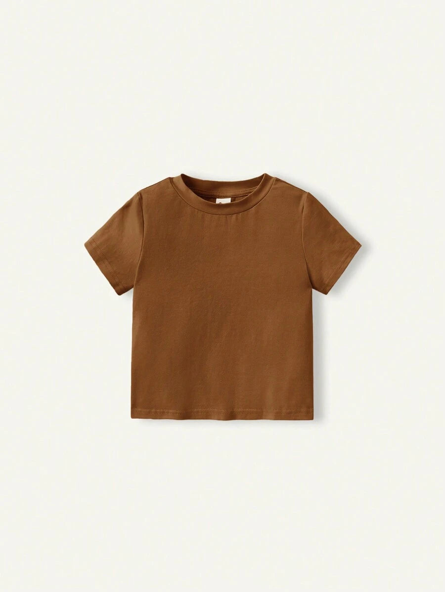 Kit com 3 Camisetas para Menino · Caqui 
