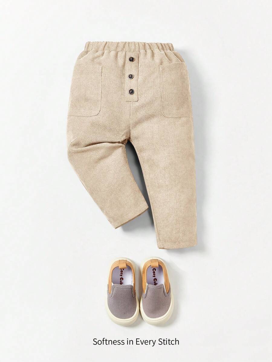 Calça reta com bolsos para bebê · Damasco #modelo_damasco