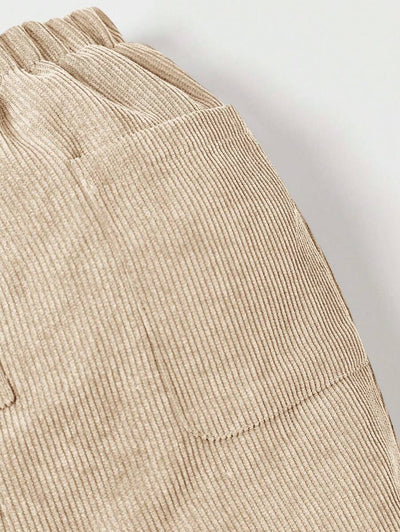 Calça reta com bolsos para bebê · Damasco 