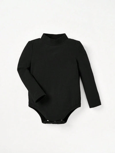 Kit com 2 Bodies de Manga Longa para Bebê · Preto e branco 