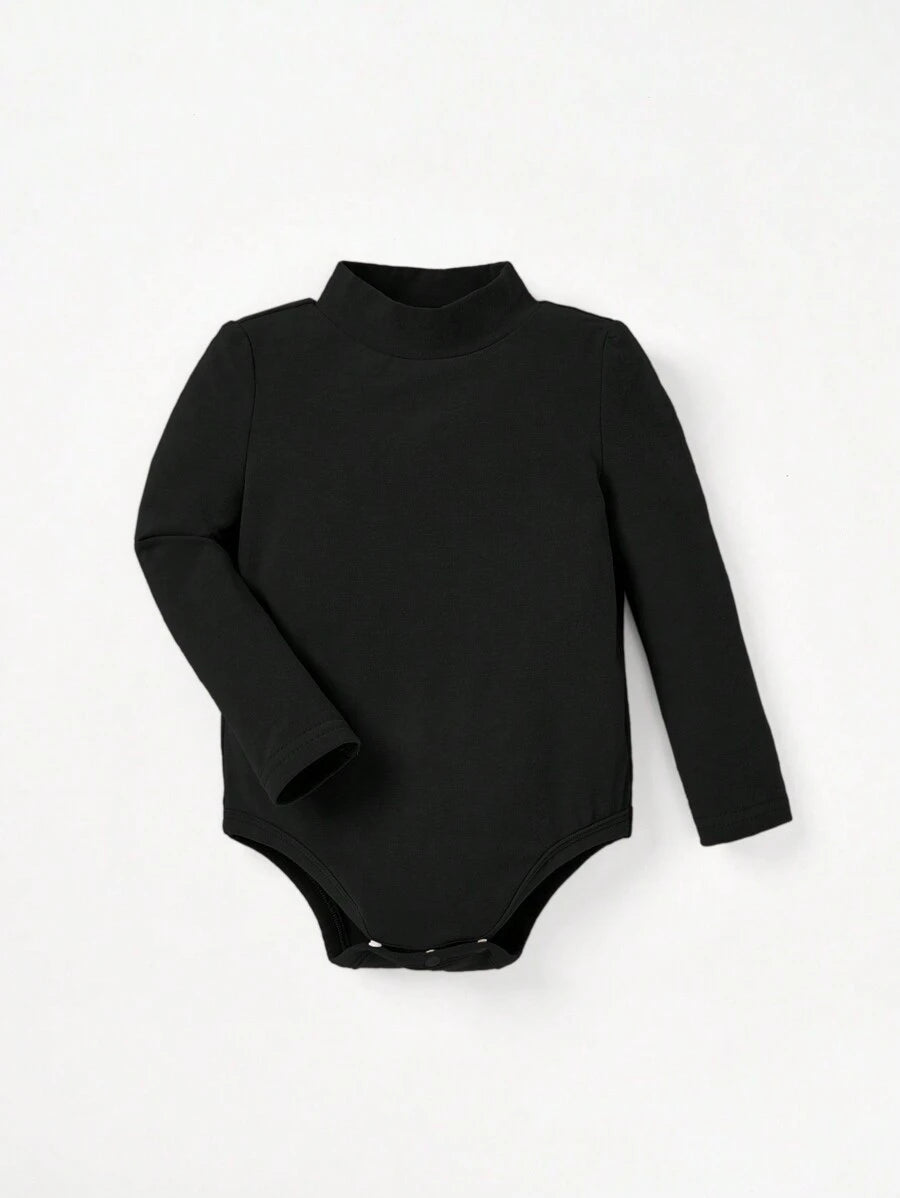 Kit com 2 Bodies de Manga Longa para Bebê · Preto e branco 