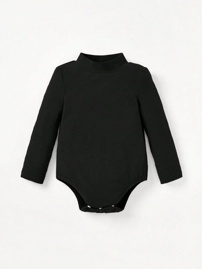 Kit com 2 Bodies de Manga Longa para Bebê · Preto e branco 