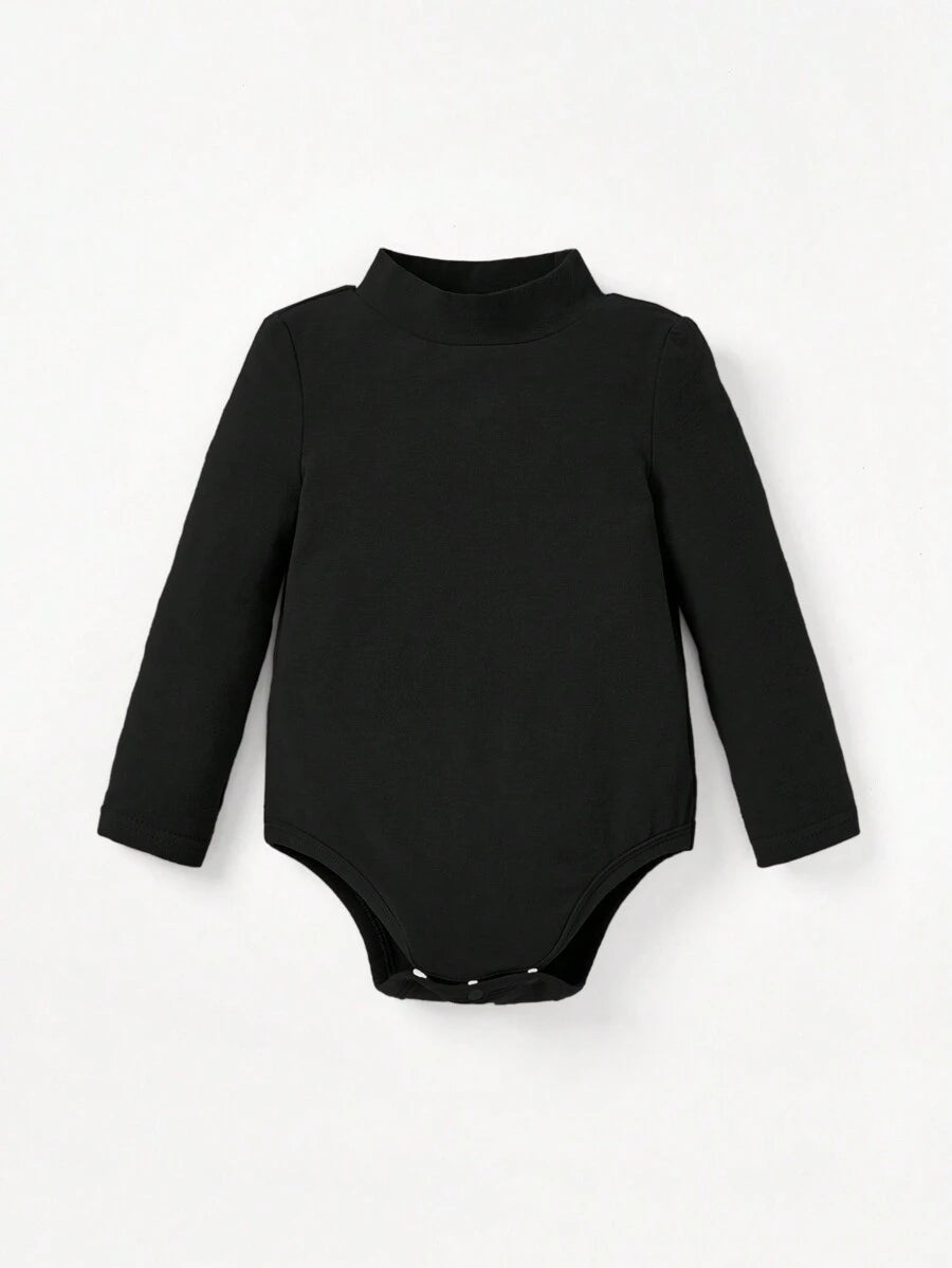 Kit com 2 Bodies de Manga Longa para Bebê · Preto e branco 