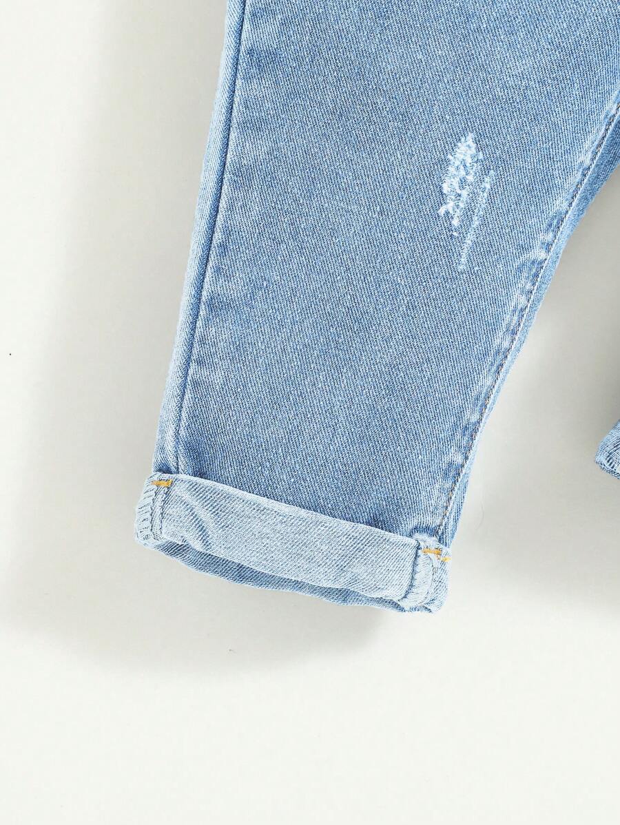 Calça jeans para bebê · Azul claro 