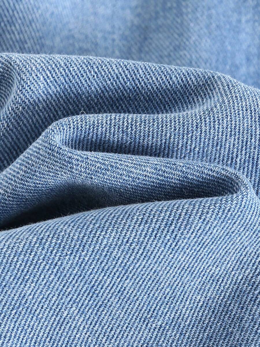 Jardineira Jeans Ursinho para Bebê · Jeans com rasgos 