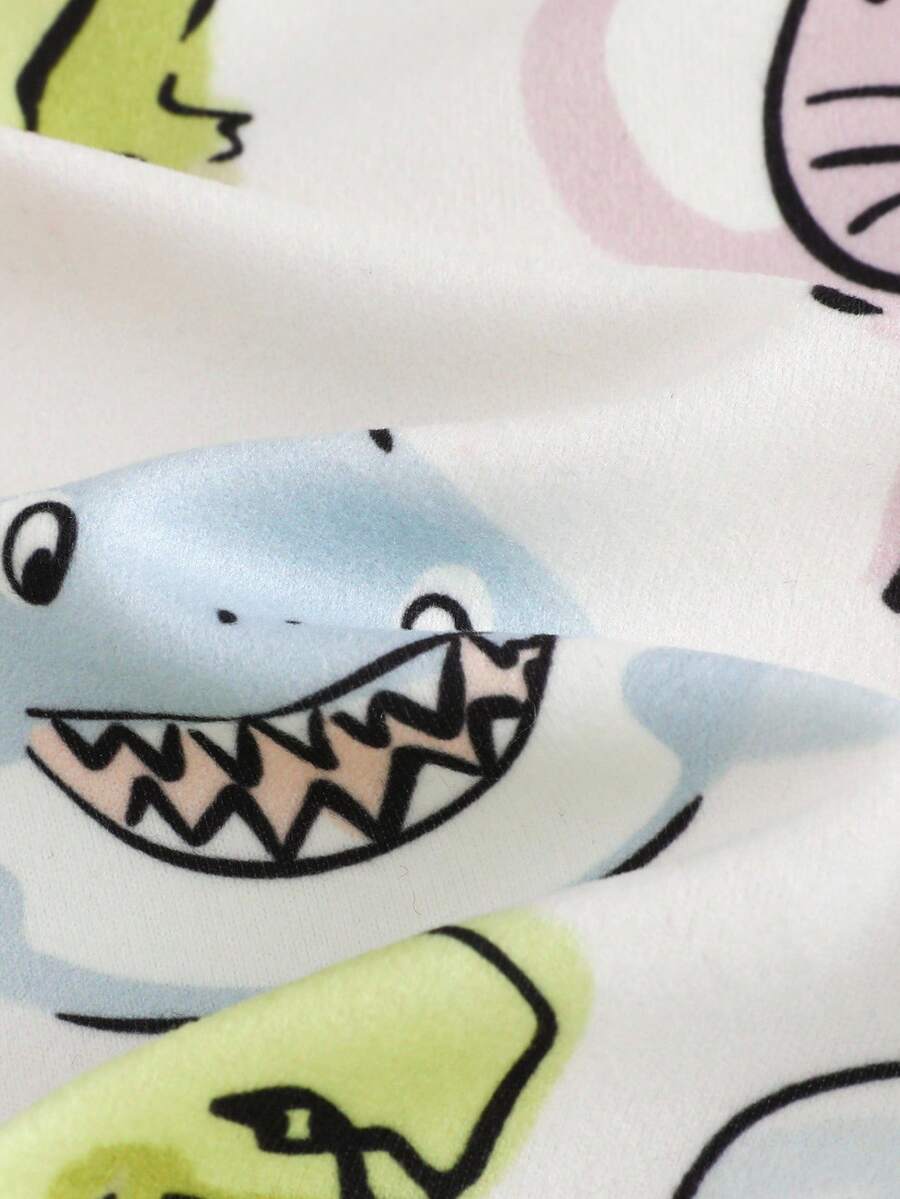 Pijama de Bebê 2 Peças · Bichinhos com punhos brancos 