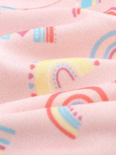 Kit com 2 pijamas estampados para bebê · Poás e arco-íris 