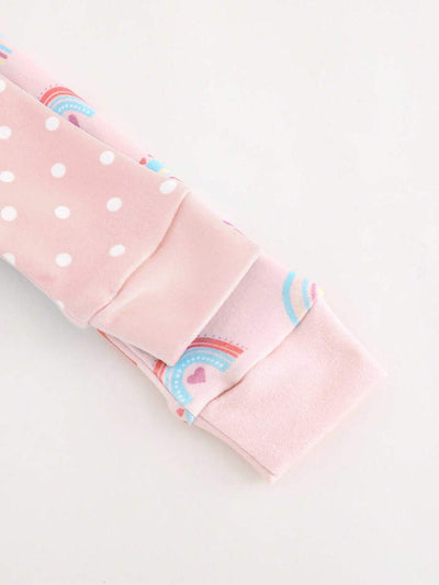 Kit com 2 pijamas estampados para bebê · Poás e arco-íris 