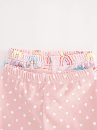 Kit com 2 pijamas estampados para bebê · Poás e arco-íris 