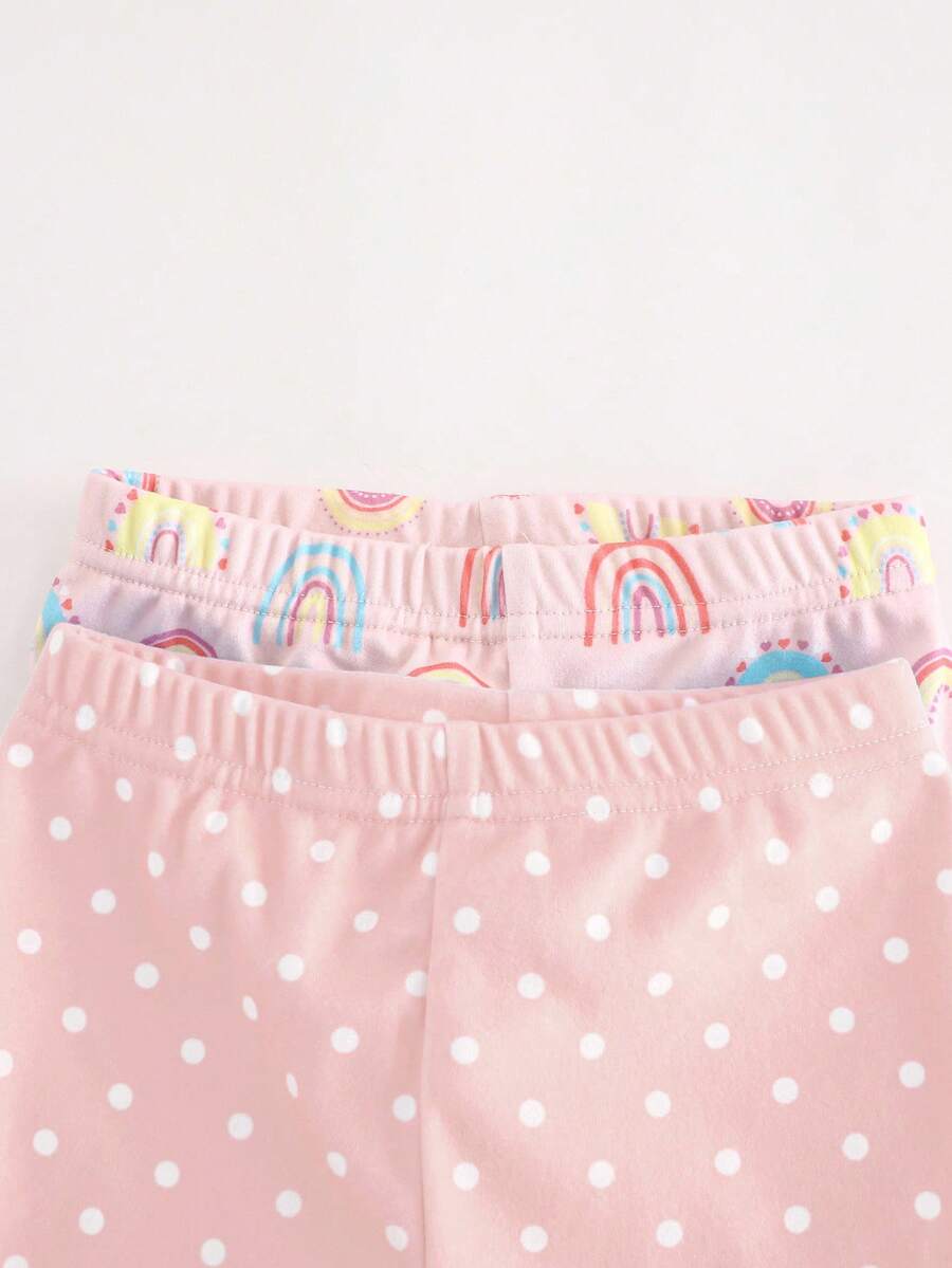 Kit com 2 pijamas estampados para bebê · Poás e arco-íris 