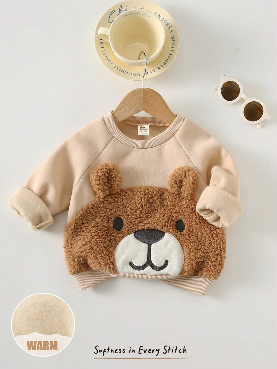 Moletons Bebê Bichinhos · Urso caqui 