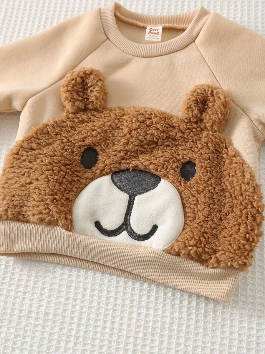 Moletons Bebê Bichinhos · Urso caqui 