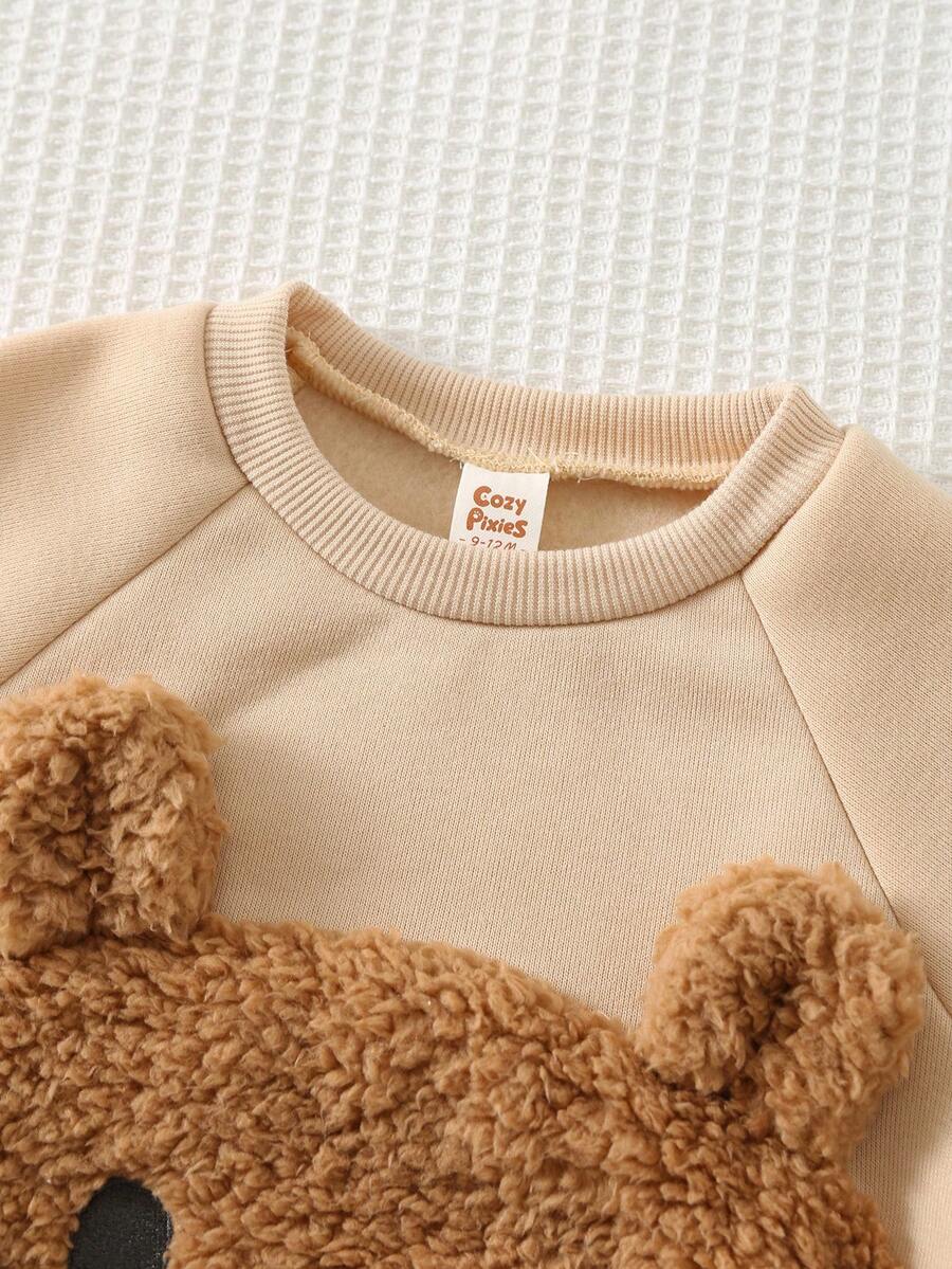 Moletons Bebê Bichinhos · Urso caqui 