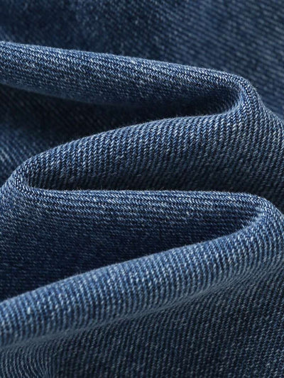 Jardineira Jeans Ursinho para Bebê · Jeans escuro com rasgos 