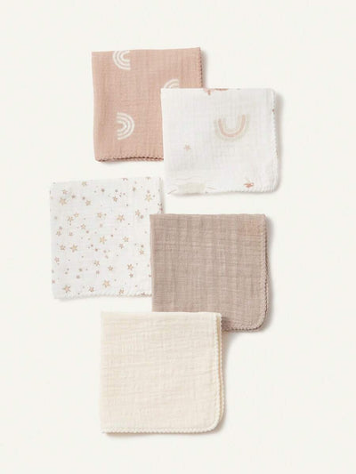 Kit com 5 Paninhos de Boca Estampados