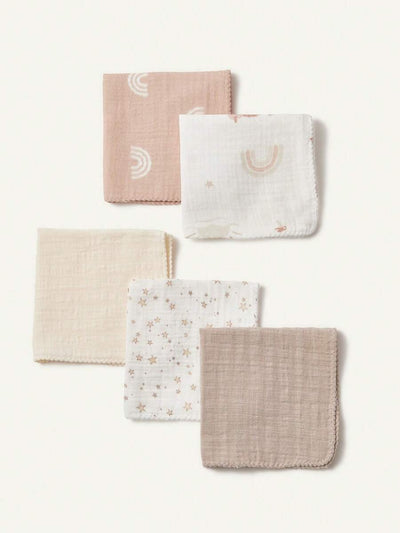 Kit com 5 Paninhos de Boca Estampados