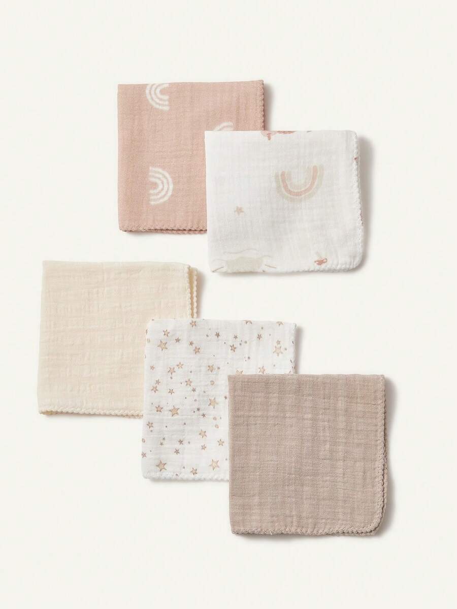 Kit com 5 Paninhos de Boca Estampados