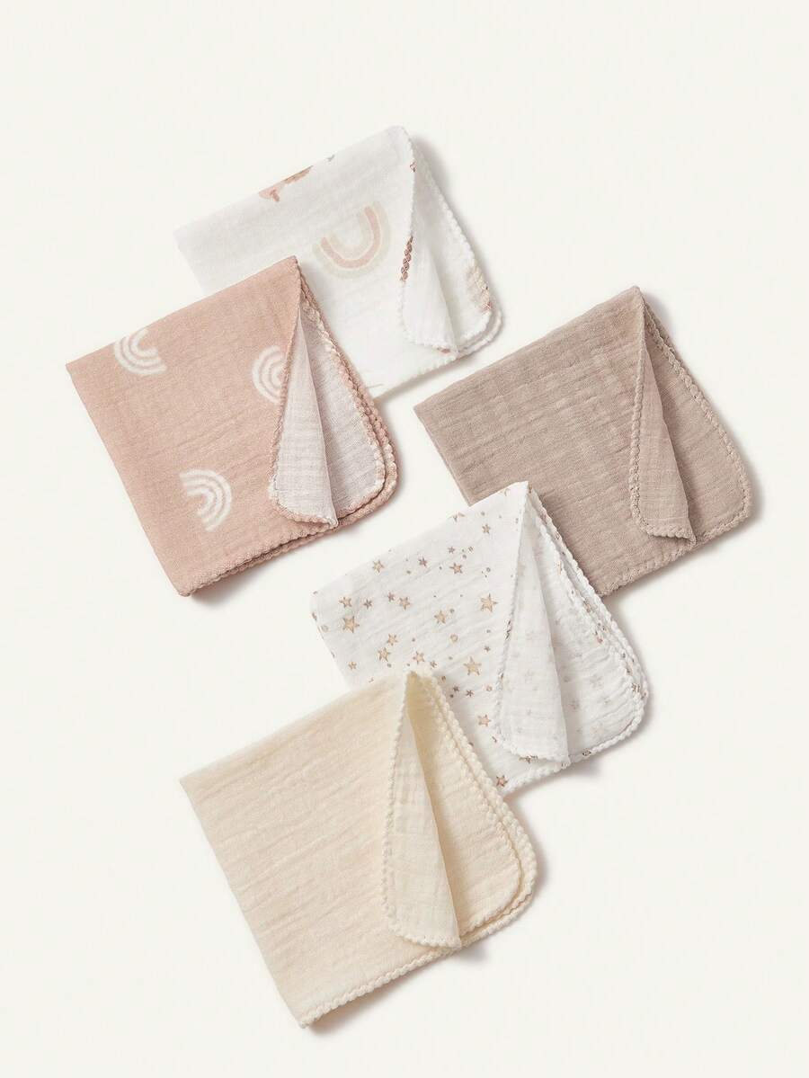 Kit com 5 Paninhos de Boca Estampados