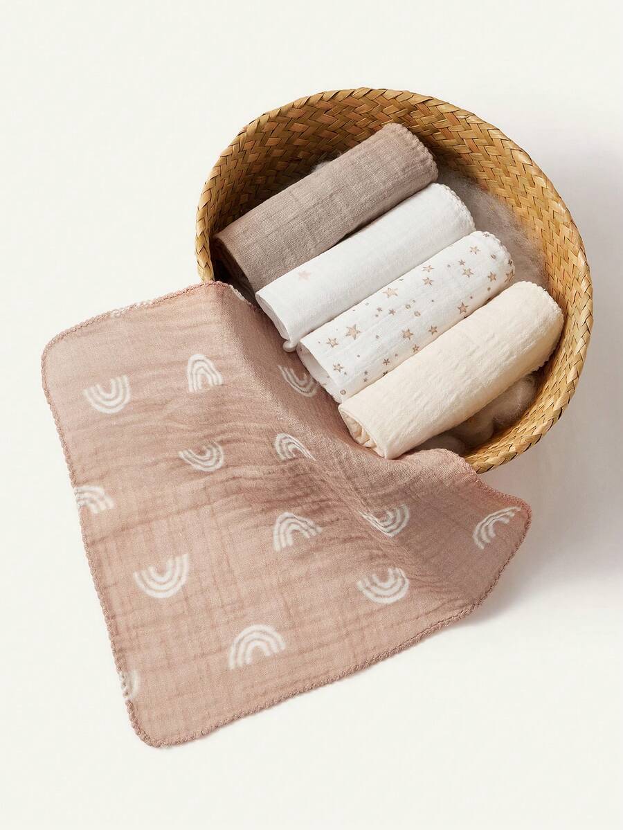 Kit com 5 Paninhos de Boca Estampados
