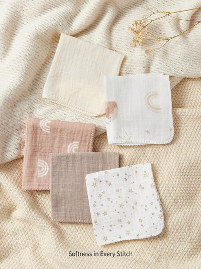 Kit com 5 Paninhos de Boca Estampados