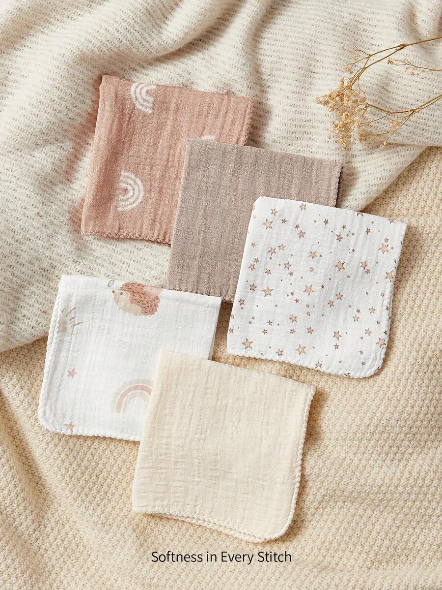 Kit com 5 Paninhos de Boca Estampados