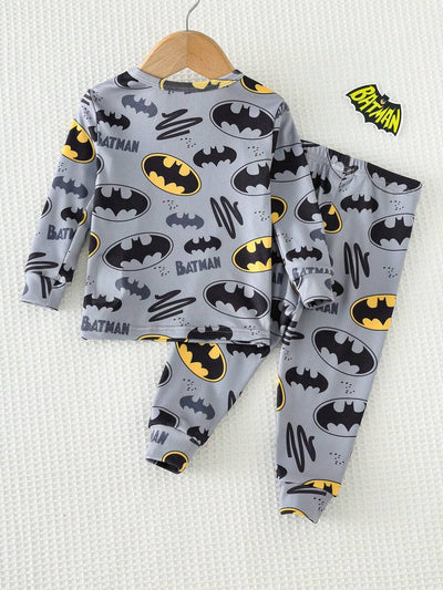 Pijama de Bebê 2 Peças · Batman cinza 