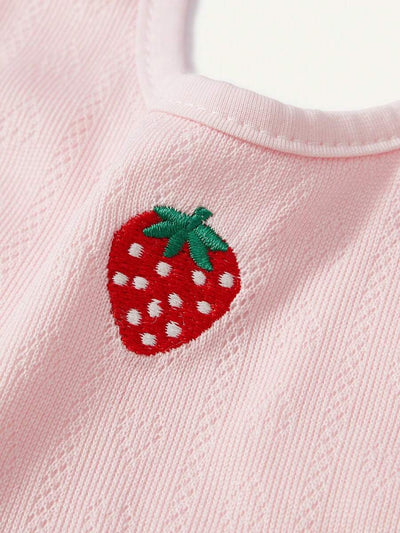 Kit com 4 Babadores de Tecido para Bebê · Morango e arco-íris 