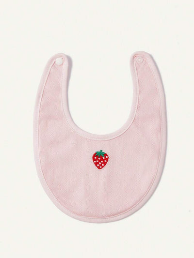Kit com 4 Babadores de Tecido para Bebê · Morango e arco-íris 