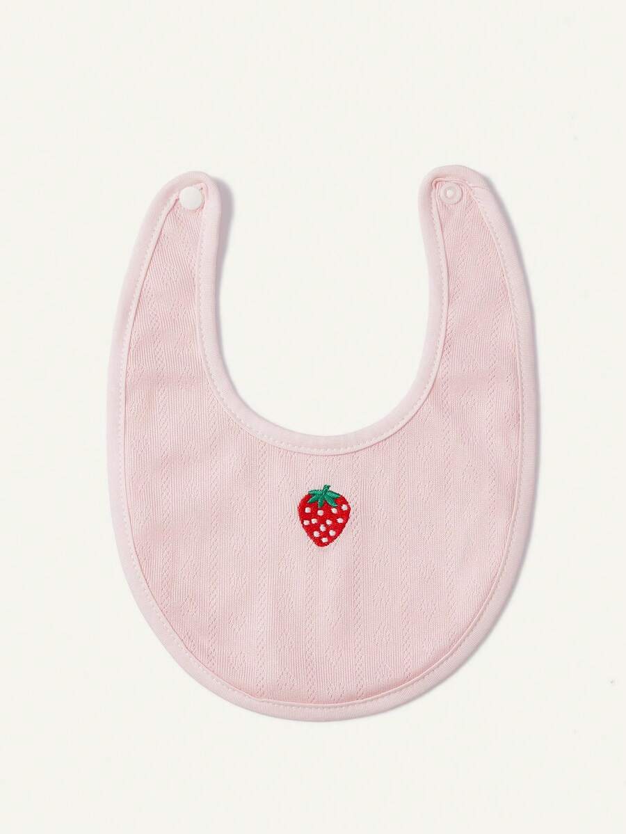 Kit com 4 Babadores de Tecido para Bebê · Morango e arco-íris 