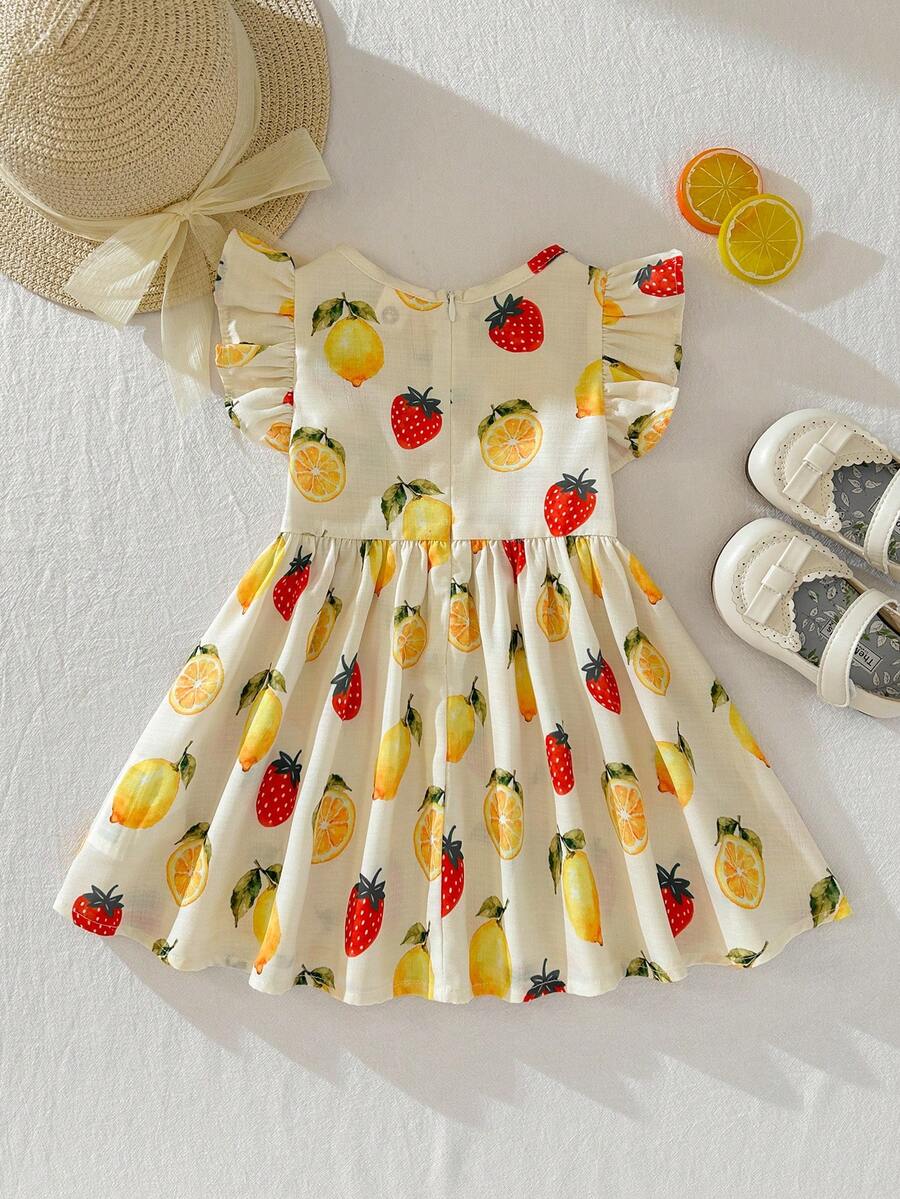 Vestido Estampado com Gola Redonda para Bebê · Multicolorido 