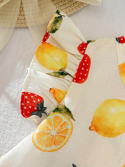 Vestido Estampado com Gola Redonda para Bebê · Multicolorido 