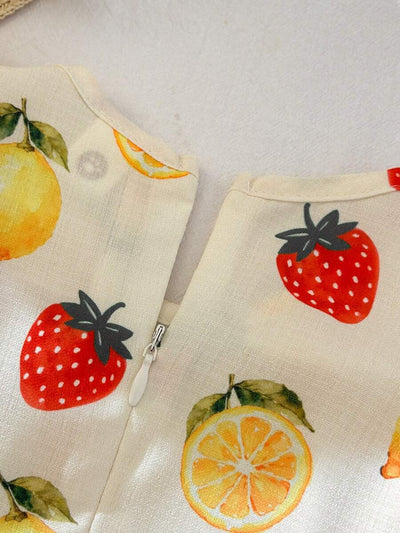 Vestido Estampado com Gola Redonda para Bebê · Multicolorido 
