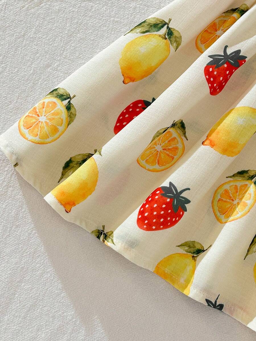 Vestido Estampado com Gola Redonda para Bebê · Multicolorido 