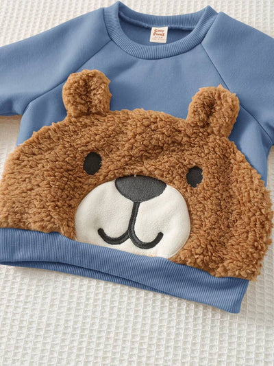Moletons Bebê Bichinhos · Urso azul 
