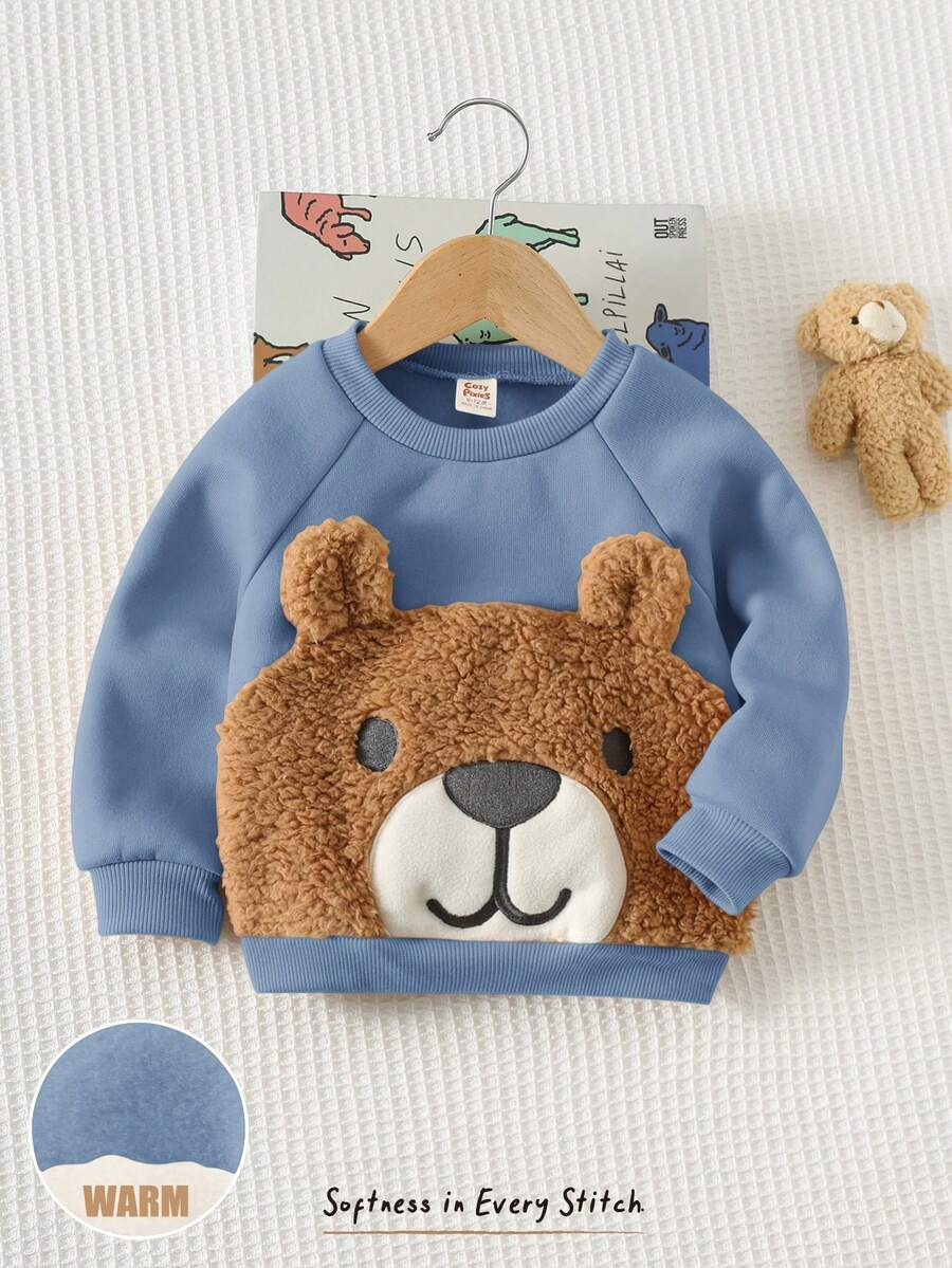 Moletons Bebê Bichinhos · Urso azul 