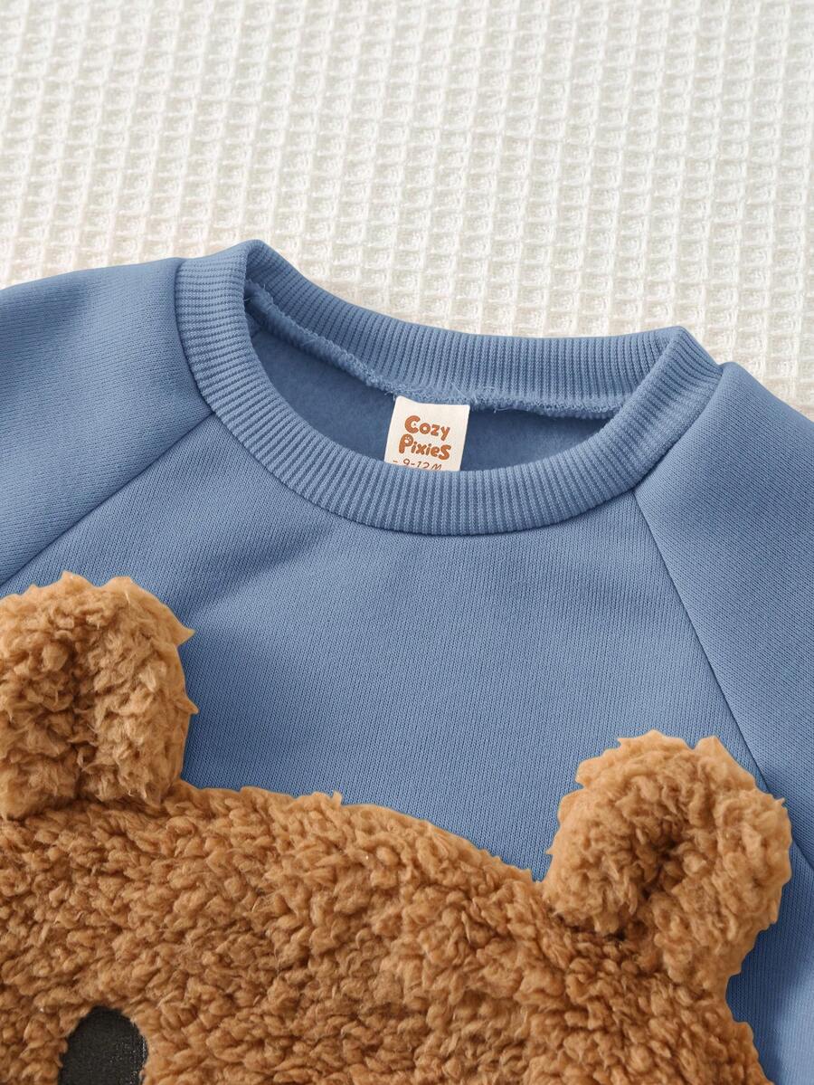 Moletons Bebê Bichinhos · Urso azul 