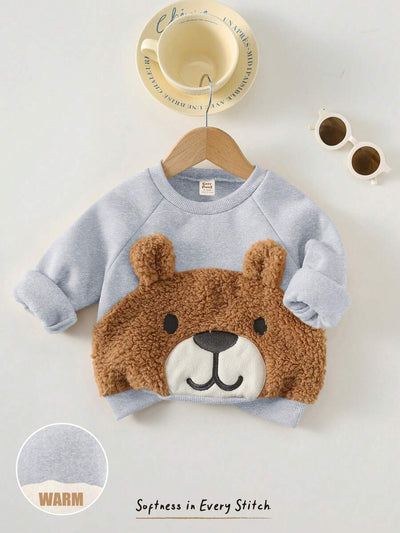 Moletons Bebê Bichinhos · Urso cinza 