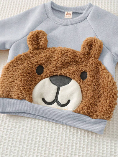 Moletons Bebê Bichinhos · Urso cinza 