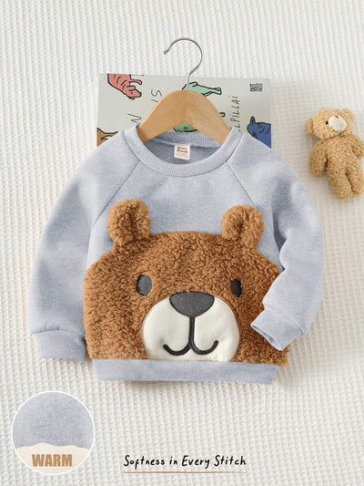 Moletons Bebê Bichinhos · Urso cinza 