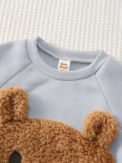 Moletons Bebê Bichinhos · Urso cinza 