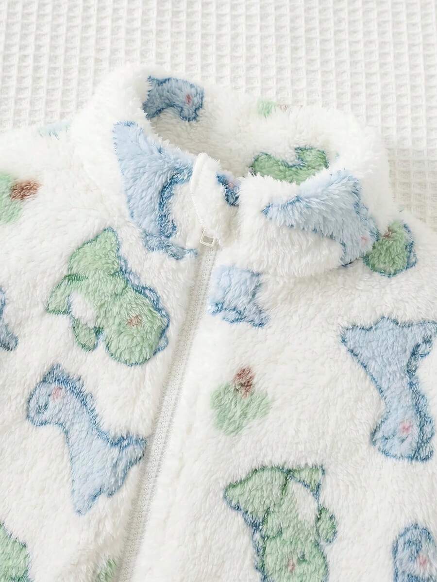 Jaqueta para bebê com capuz e dinossauros