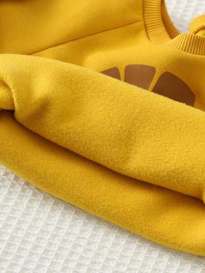 Kit com 2 Moletons para Bebê Bichinhos · Leão amarelo e urso bege 