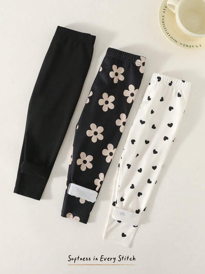 Kit com 3 Leggings para Meninas Bebês